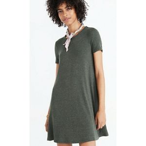 Madewell Swingy Tee Dress Olive Green